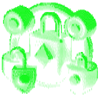 ASCII art of physical lock